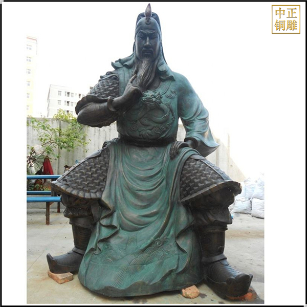 大型鑄銅關公坐像捋胡子雕塑.jpg 大型鑄銅關公坐像捋胡子雕塑.jpg